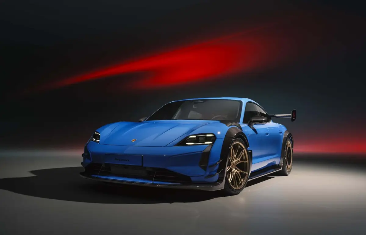 The 2027 Porsche Taycan has been revealed, featuring simulated gearshifts. Featured Image